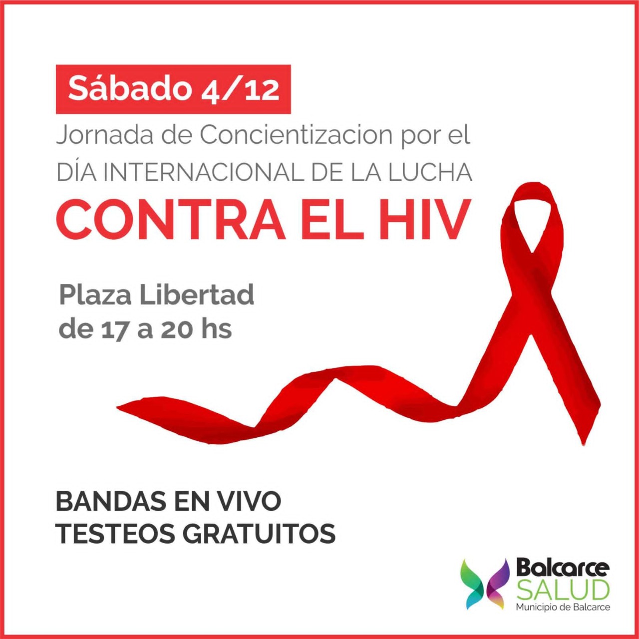 Charla cobre concientización sobre SIDA próximo sábado