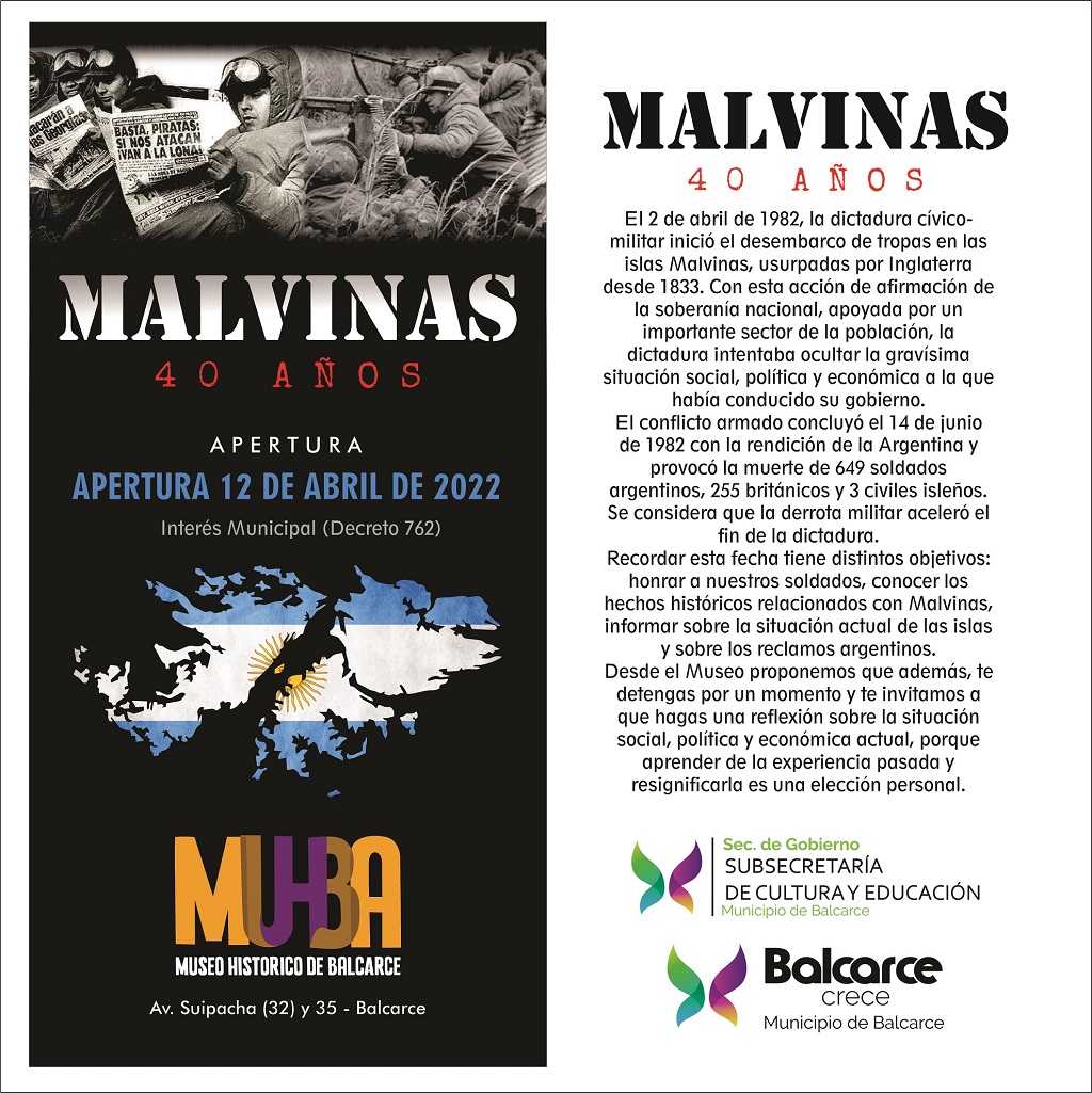 Se puede visitar la muestra de "Malvinas, 40 años" en el Museo Historico