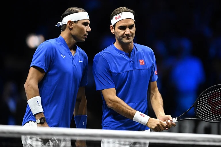 Roger Federer perdió en el dobles junto a Rafael Nadal en su último partido como tenista profesional